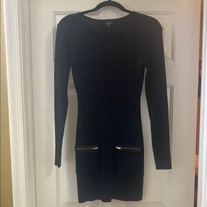 Alyx Black Long Sleeve Bodycon Dress